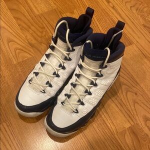 Jordan High-Top Sneakers in White and Navy